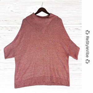 CABI Women’s Size M Sweater Knit Oversized Cowl Style Neck Cotton Blend